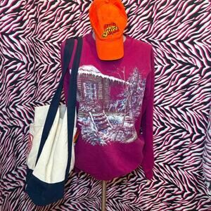 Vintage winter cabin sweatshirt northern